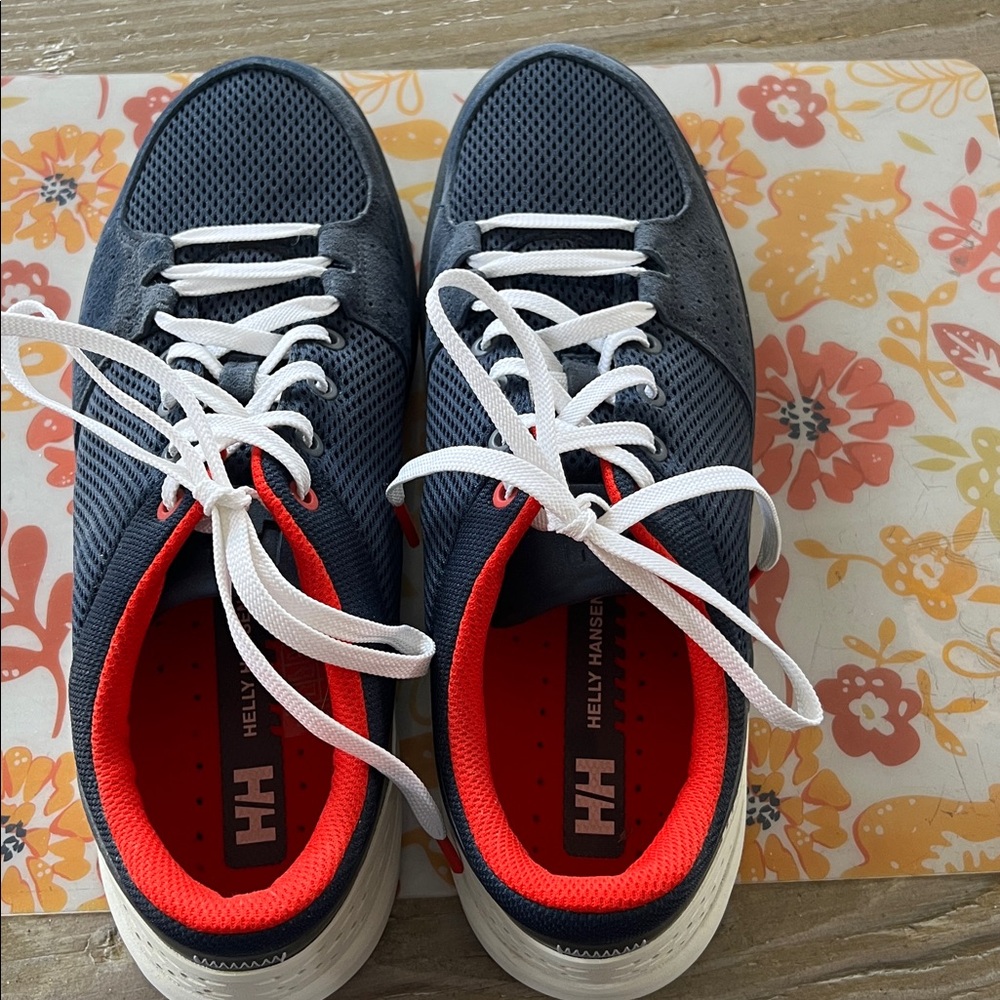 Helly Hansen Navy Sneakers with Red Interior